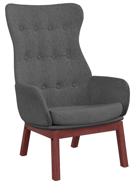 Relaxační křeslo s podnožkou tmavě šedé textil 3097724