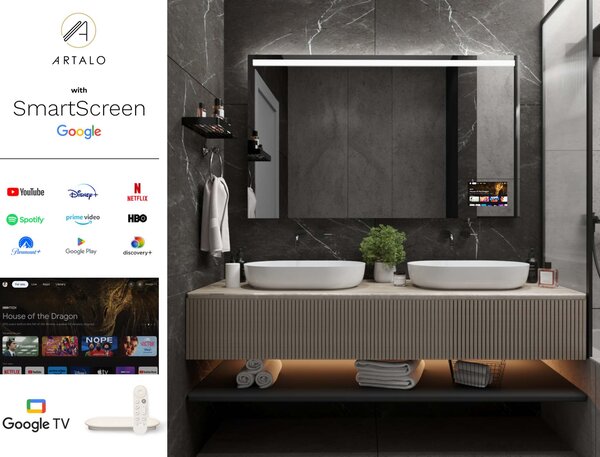 Zrcadlo do koupelny s LED osvětlením M12