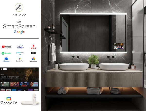 Zrcadlo do koupelny s LED osvětlením M13