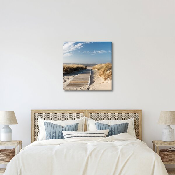 Obraz - Písečná pláž na ostrově Langeoog, Německo (30x30 cm)