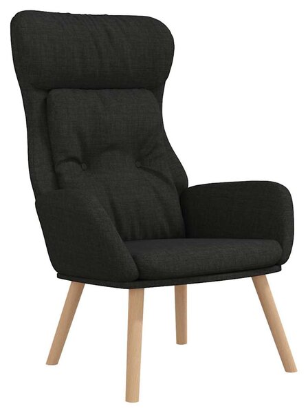 Relaxační křeslo s podnožkou černé textil 3097756