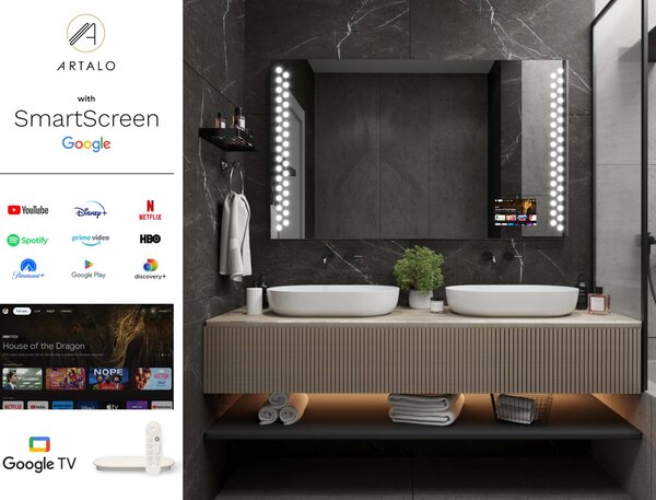 Zrcadlo do koupelny s LED osvětlením M10 premium