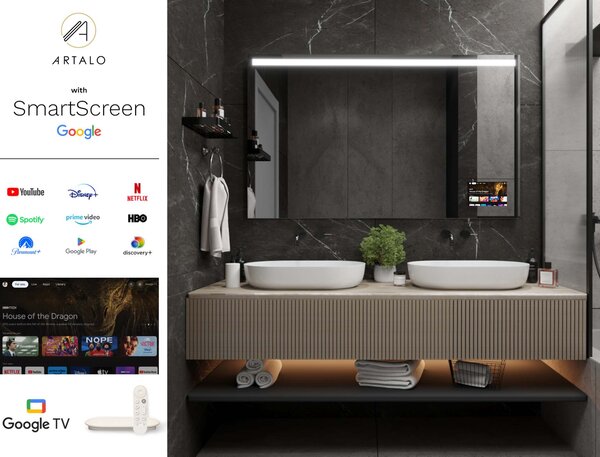 Zrcadlo do koupelny s LED osvětlením M12 premium