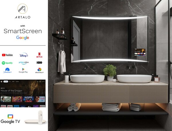 Zrcadlo do koupelny s LED osvětlením M16 premium