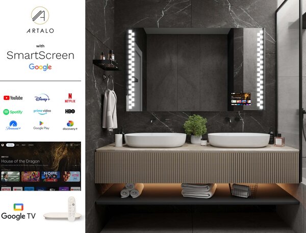 Zrcadlo do koupelny s LED osvětlením M8 premium