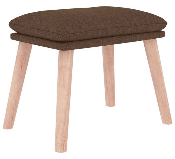 Podnožka hnědá 45 x 29,5 x 35 cm textil 341427