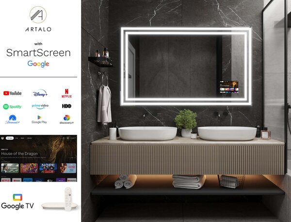 Zrcadlo do koupelny s LED osvětlením M3 premium