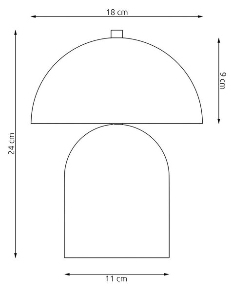 Stolní lampa MUSH LN2 – oranžová, 2× G9, šířka 18 cm
