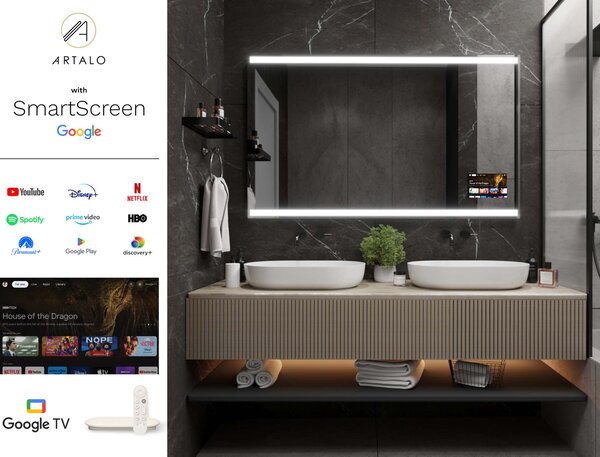 Zrcadlo do koupelny s LED osvětlením M13 premium