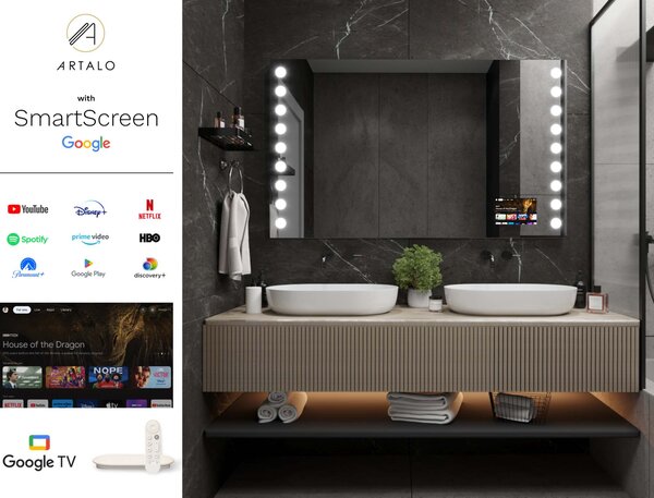 Zrcadlo do koupelny s LED osvětlením M14 premium