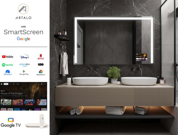 Zrcadlo do koupelny s LED osvětlením M9 premium