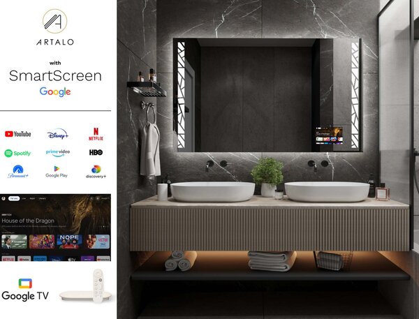 Zrcadlo do koupelny s LED osvětlením M22
