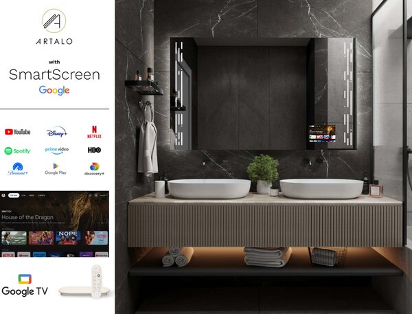 Zrcadlo do koupelny s LED osvětlením M19