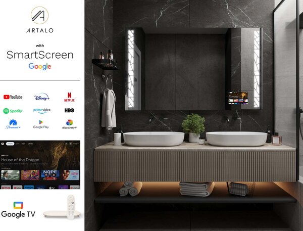 Zrcadlo do koupelny s LED osvětlením M22 premium