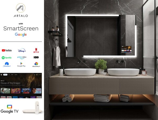 Zrcadlo do koupelny s LED osvětlením M23