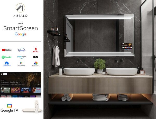Zrcadlo do koupelny s LED osvětlením M17 premium