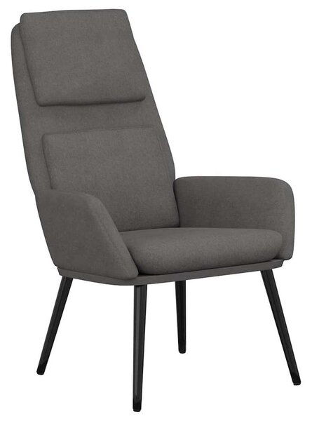 Relaxační křeslo světle šedé textil 341312