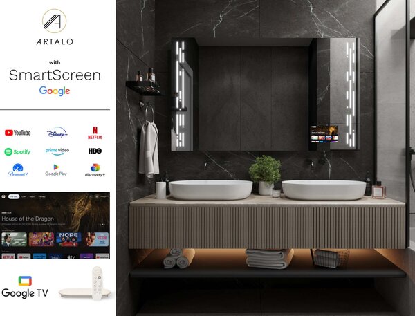Zrcadlo do koupelny s LED osvětlením M19 premium