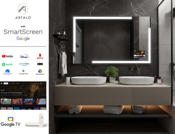 Zrcadlo do koupelny s LED osvětlením M23 premium