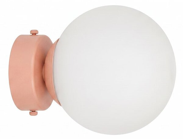 Nástěnné svítidlo MAGNUS K1 – korálové, bílé sklo, 1× E14, šířka 31 cm