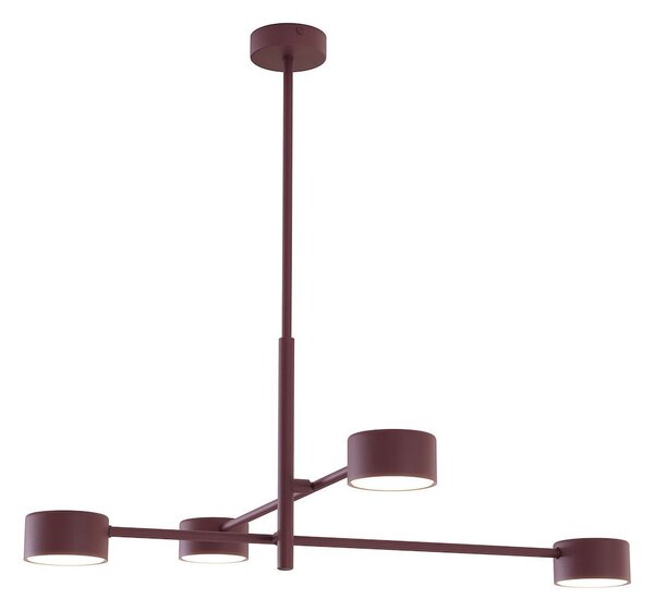 Stropní svítidlo NATSU 4 – vínové, 4× GX53, šířka 64 cm