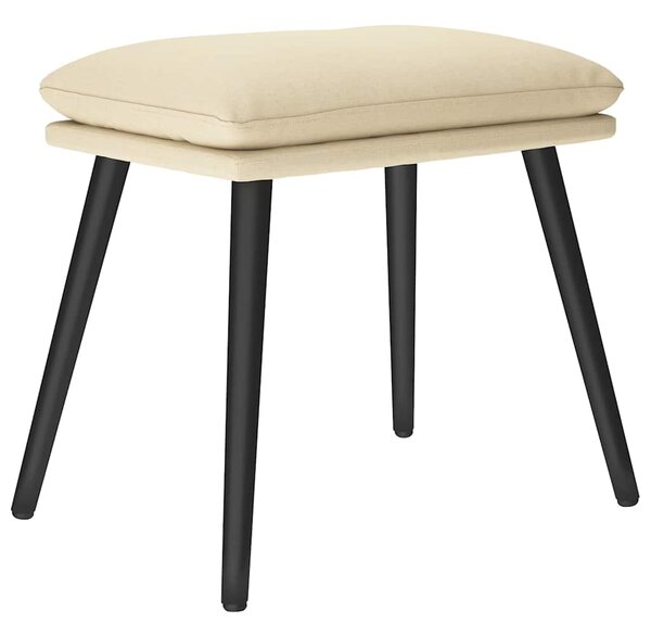 Relaxační křeslo se stoličkou krémové textil 3097770