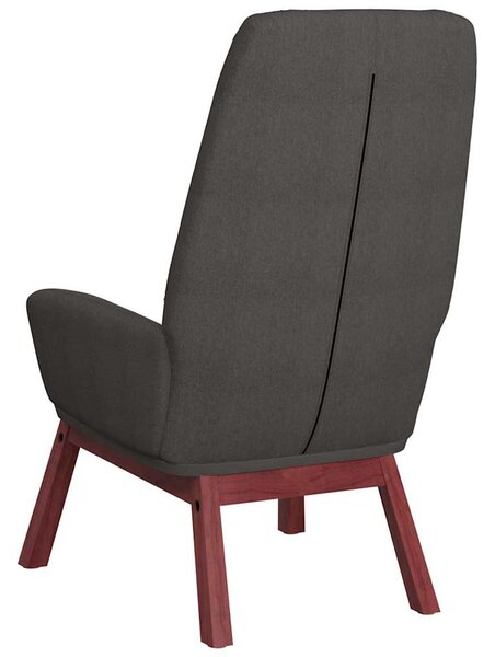 Relaxační křeslo s podnožkou tmavě šedé textil 3097872