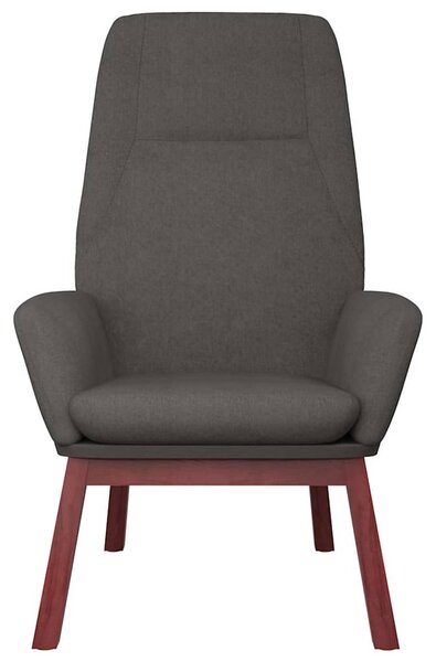 Relaxační křeslo s podnožkou tmavě šedé textil 3097872
