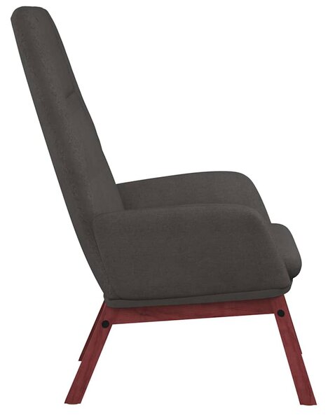 Relaxační křeslo s podnožkou tmavě šedé textil 3097872