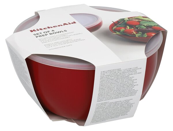 KitchenAid kuchyňské mísy s víkem, set 4 ks KQG176OSERE