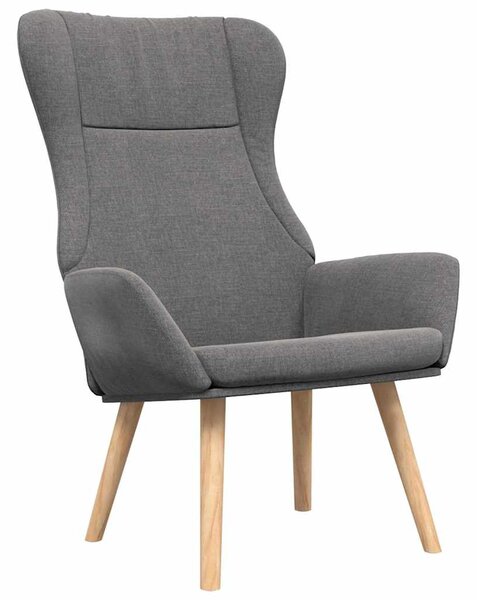 Relaxační křeslo s podnožkou světle šedé textil 3097882
