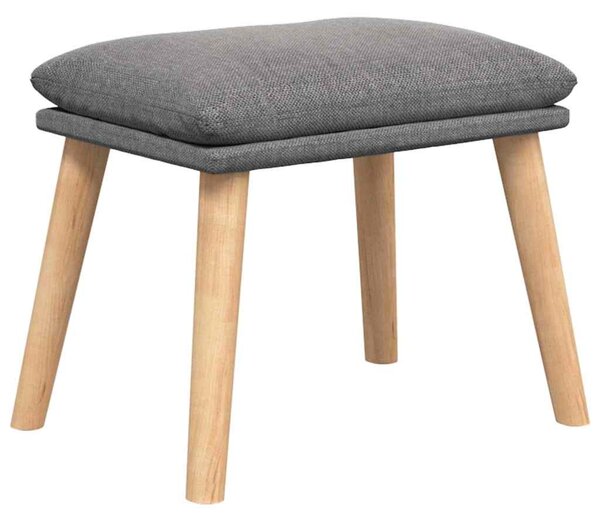 Relaxační křeslo s podnožkou světle šedé textil 3097882