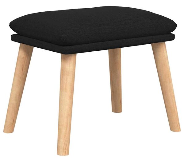 Relaxační křeslo s podnožkou černé textil 3097888