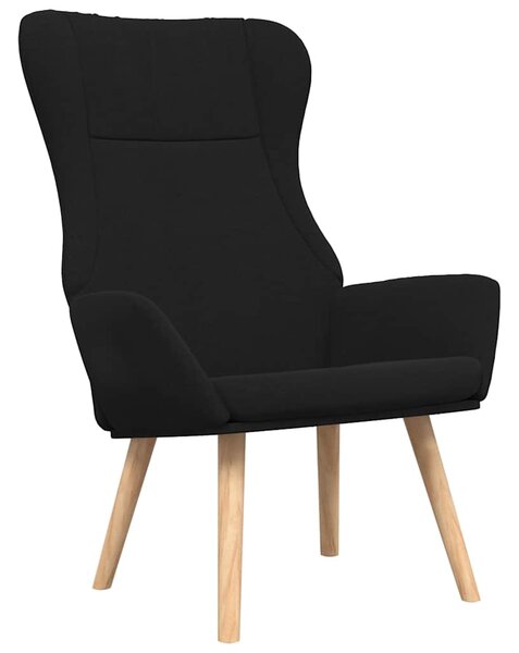 Relaxační křeslo s podnožkou černé textil 3097888
