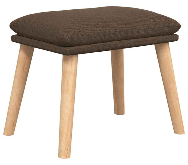 Relaxační křeslo s podnožkou hnědé textil 3097885
