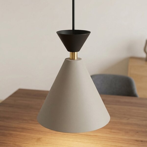 Závěsné svítidlo KLEVER 3 PREM – moka / černé, 3× E14, šířka 40 cm
