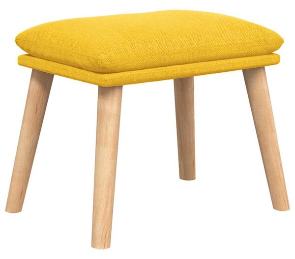 Relaxační křeslo s podnožkou hořčicově žluté textil 3097889