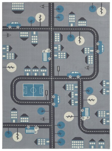 Hanse Home, Dětský kusovy koberec Adventures 105532 Mouse Blue | Modrá Typ: 160x220 cm