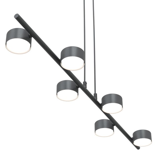 Závěsné svítidlo SORA 6 – černé, 6× GX53, šířka 100 cm