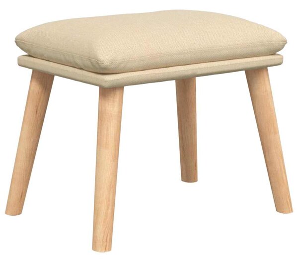 Relaxační křeslo s podnožkou krémové textil 3097884