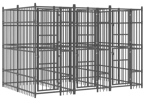 Venkovní psí kotec ocel 5,53 m² 3097938