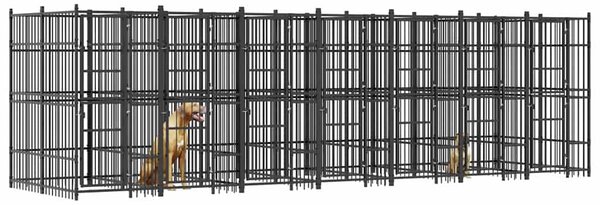 Venkovní psí kotec ocel 12,9 m² 3097942