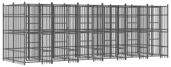 Venkovní psí kotec ocel 11,06 m² 3097941