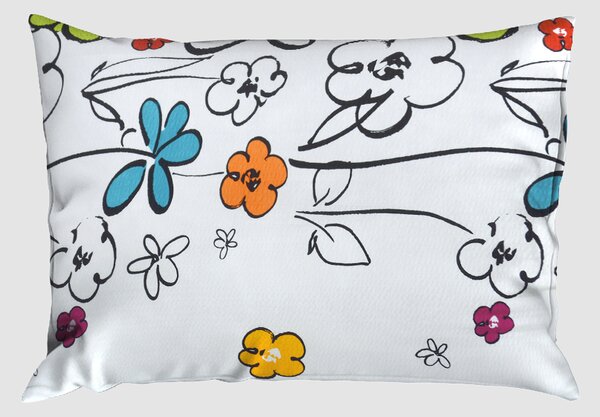 Krepové povlecení mikrosatén FLEUR 140x200 cm kvetiny