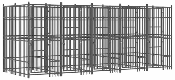 Venkovní psí kotec ocel 9,22 m² 3097940