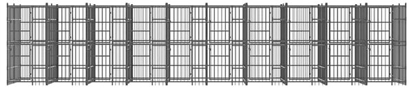 Venkovní psí kotec ocel 18,43 m² 3097945