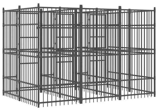 Venkovní psí kotec ocel 5,53 m² 3097938