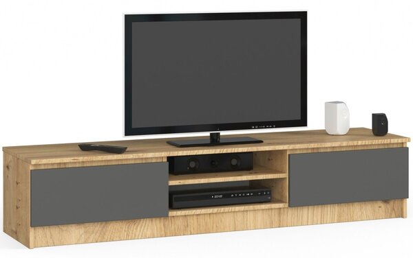 Ak furniture TV stolek Ronon 160 cm dub artisan/grafit šedý