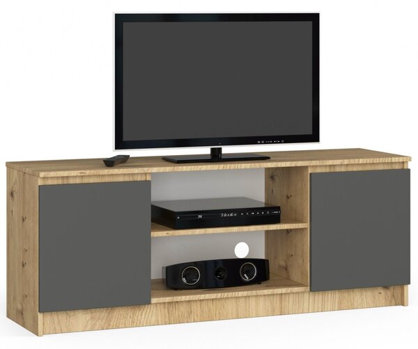 Ak furniture TV stolek Beron 140 cm dub artisan/grafit šedý