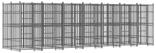 Venkovní psí kotec ocel 12,9 m² 3097942